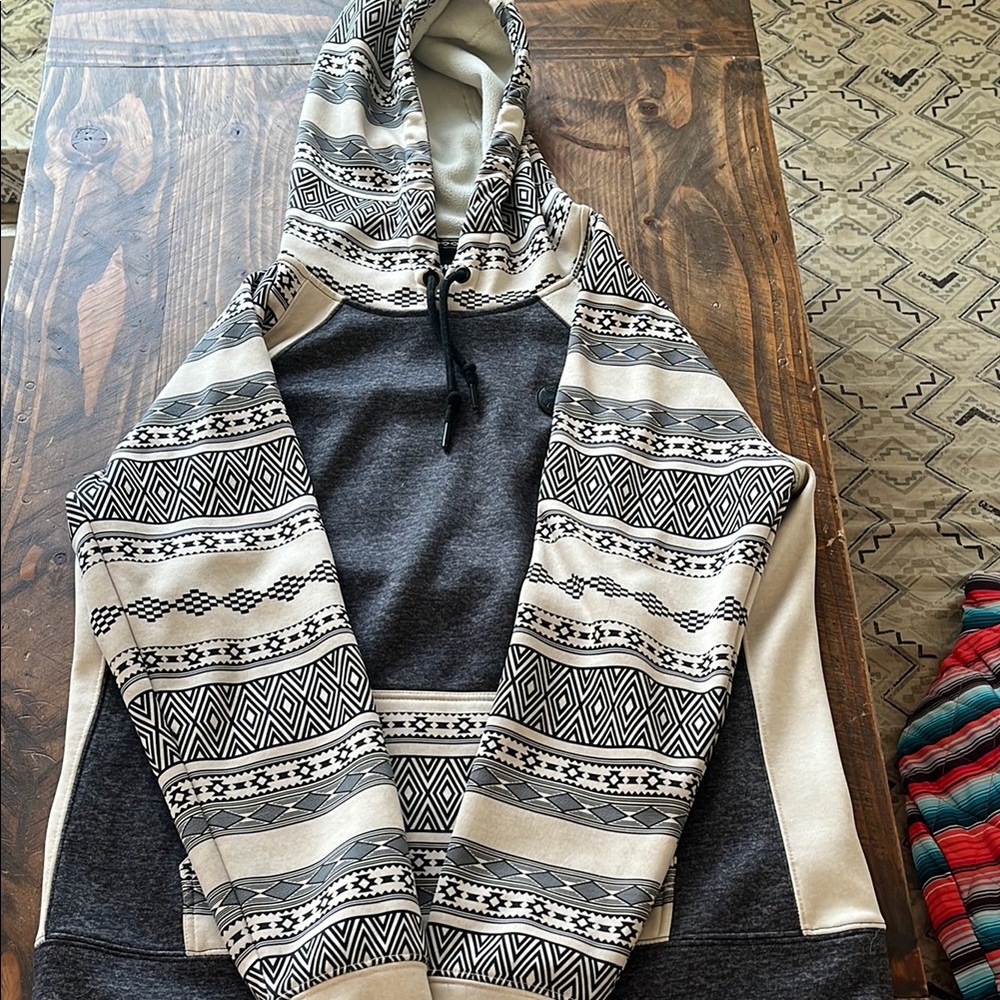 Hooey Black and Gray Aztec Sweatshirt